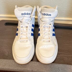 Adidas White and Blue High-Tops